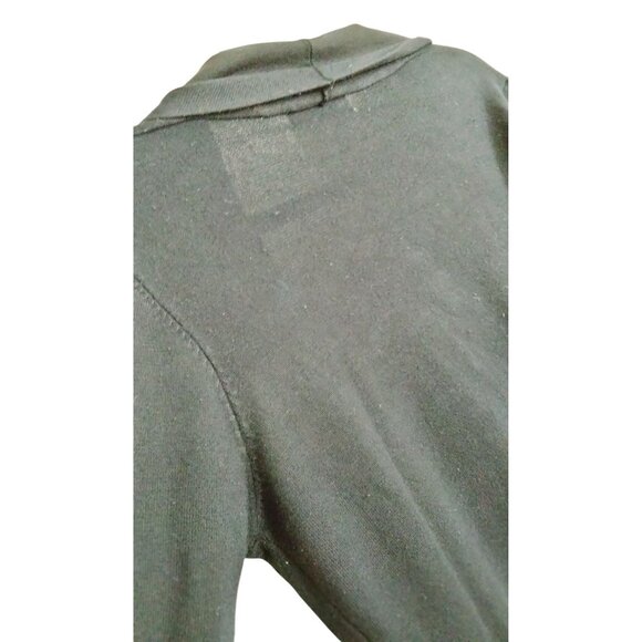 Grace Karin Size Medium Cardigan Sweater Womens Pockets Open Front Long Black - Picture 9 of 12
